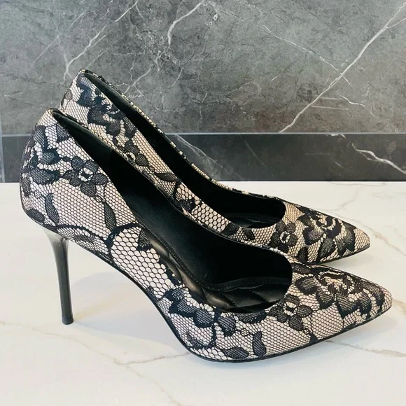 Brian Atwood Malika Lace Pumps - Picture 6 of 8